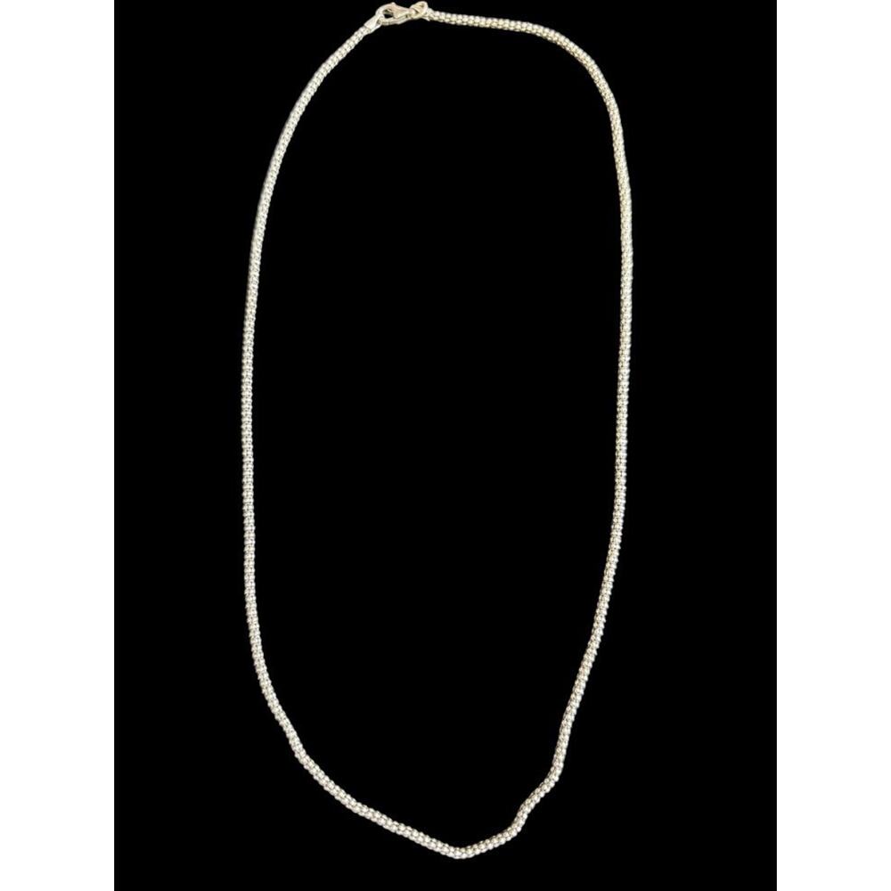 18” Sterling Silver Popcorn Link Chain Necklace 925 2mm Wide 3.0g - Picture 4 of 6